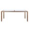 Armen Living Sienna Outdoor Eucalyptus Dining Table with Gray Teak Finish and Super Stone Top LCSIDIEUC - alternate 1